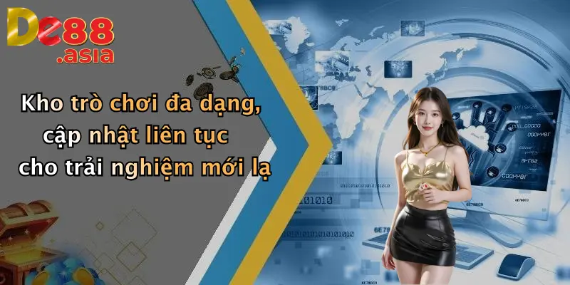 Kho trò chơi đa dạng, cập nhật liên tục cho trải nghiệm mới lạ
